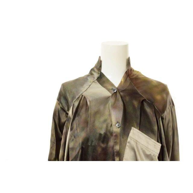 Maison Martin Margiela(マルタンマルジェラ)のMaison Margiela スタンドカラー シルク ロングシャツ レディースのトップス(シャツ/ブラウス(長袖/七分))の商品写真