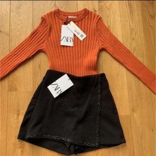 ザラキッズ(ZARA KIDS)のZARA  トップス　キュロットスカート (Tシャツ/カットソー)