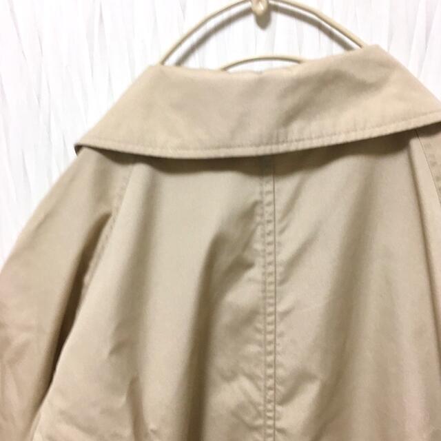 ヴィンテージ 古着 ベージュオーバーサイズステンカラーコート メンズのジャケット/アウター(ステンカラーコート)の商品写真