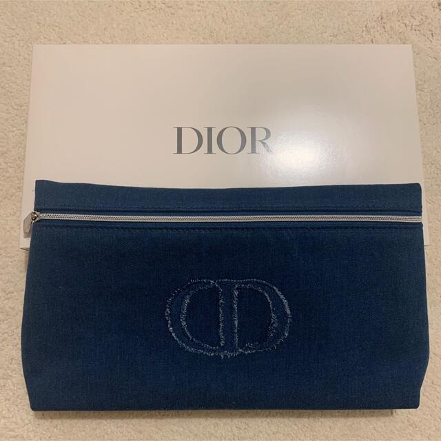 Dior(ディオール)の限定　Dior ディオール　ノベルティ　デニム　オリジナルポーチ レディースのファッション小物(ポーチ)の商品写真