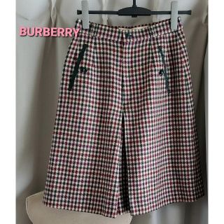 バーバリー(BURBERRY)の大変美品　BURBERRY　可愛いキュロットスカート　ウール(キュロット)