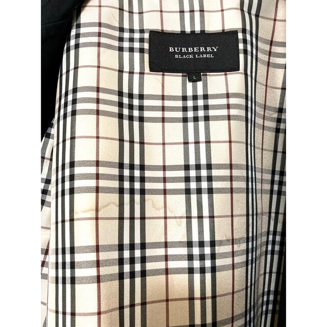 BURBERRY BLACK LABEL(バーバリーブラックレーベル)のバーバリーブラックレーベル　コットン　ピーコート　ノバチェック　ブラック　L メンズのジャケット/アウター(ピーコート)の商品写真