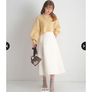 アプワイザーリッシェ(Apuweiser-riche)の新品❤︎アプワイザーリッシェ❤︎ キルティングフレアスカート(ロングスカート)