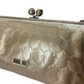 アナスイ(ANNA SUI)のアナスイ がま口 長財布 ローズガーデン ホワイトゴールド レザー(財布)