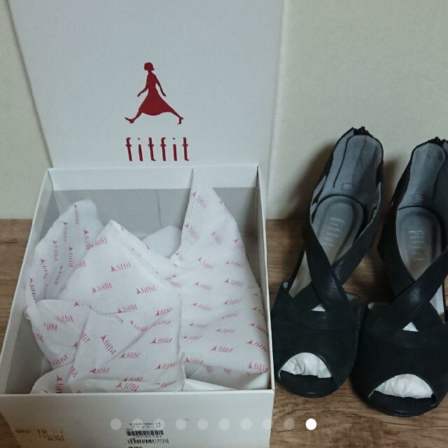 fitfit(フィットフィット)のフィットフィットfitfitオープントゥパンプス サンダル 新品 レディースの靴/シューズ(サンダル)の商品写真