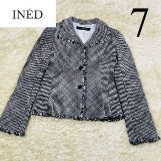 美品♪ INED テーラードジャケット　ボレロ　縞々　7