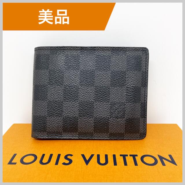 LOUIS VUITTON(ルイヴィトン)のルイヴィトン ダミエグラフィット ポルトフォイユ フロリン 黒 財布 マルコ メンズのファッション小物(折り財布)の商品写真