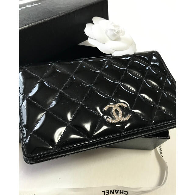 専用❣️シャネル♡CHANEL????マトラッセ長財布♡定番ブラック♡パテント