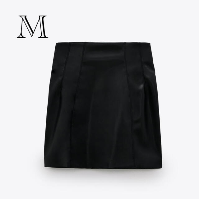 ZARA(ザラ)のZARA レザー風スカート　Mサイズ レディースのスカート(ミニスカート)の商品写真