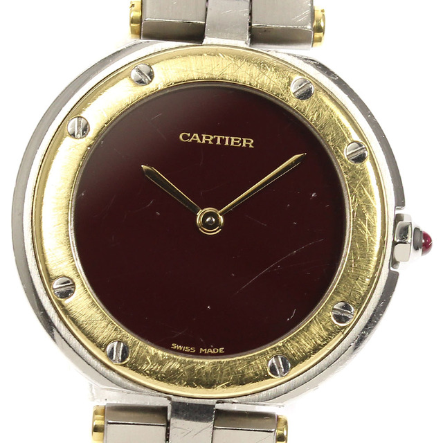 Cartier - 【CARTIER】カルティエ サントスラウンド SM SS/YG コンビ クォーツ レディース【ev20】