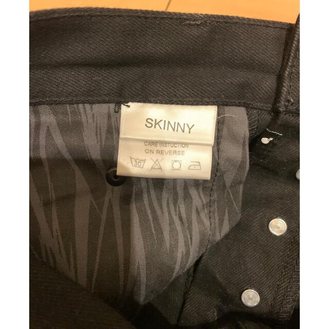 The hundreds スキニー ブラック デニム w32 メンズのパンツ(デニム/ジーンズ)の商品写真