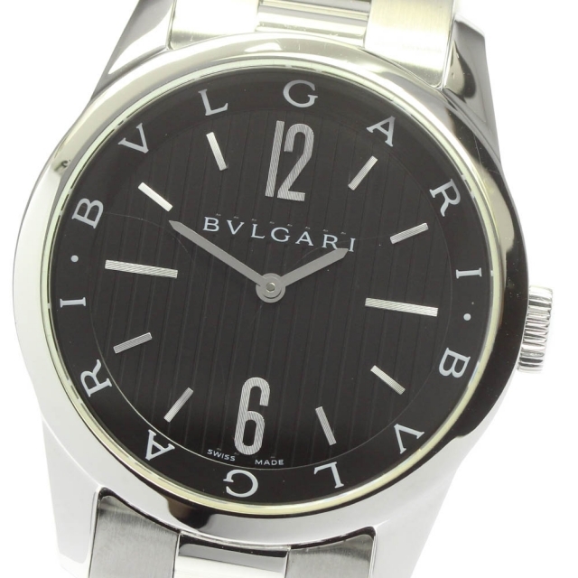 【BVLGARI】ブルガリ ソロテンポ ST37S クォーツ メンズ【ev15】D2付属品