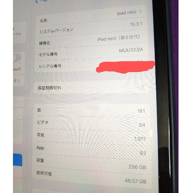 iPad(アイパッド)のipad mini5 256GB WiFiモデル スペースグレー スマホ/家電/カメラのPC/タブレット(タブレット)の商品写真