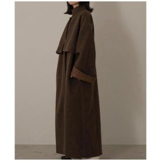 トゥデイフル(TODAYFUL)のlawgy stand neck leather cuff coat(ロングコート)