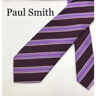 ポールスミス(Paul Smith)のPaul Smith ポールスミス ネクタイ パープル 青 紫 花柄 ストライプ(ネクタイ)