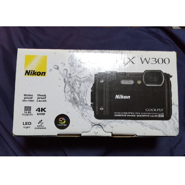 Nikon(ニコン)のSDカード付Nikonデジタルカメラ COOLPIX W W300 BLACK スマホ/家電/カメラのカメラ(コンパクトデジタルカメラ)の商品写真