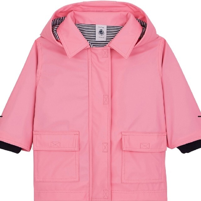 PETIT BATEAU(プチバトー)の新品　プチバトー　レインコート　ピンク　18m 81cm キッズ/ベビー/マタニティのベビー服(~85cm)(ジャケット/コート)の商品写真