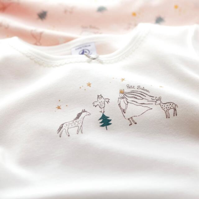 PETIT BATEAU(プチバトー)の新品未使用  プチバトー  長袖  Tシャツ  2枚組  3ans キッズ/ベビー/マタニティのキッズ服女の子用(90cm~)(Tシャツ/カットソー)の商品写真