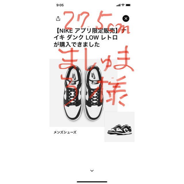 NIKE(ナイキ)のNike Dunk Low Retro White/Black 27.5 メンズの靴/シューズ(スニーカー)の商品写真