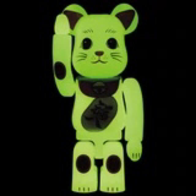 BE@RBRICK 招き猫 福入 蓄光 100％