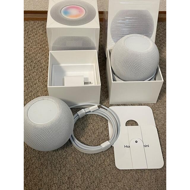 Apple(アップル)のApple HomePod mini 2台セット ホワイト スマホ/家電/カメラのオーディオ機器(スピーカー)の商品写真