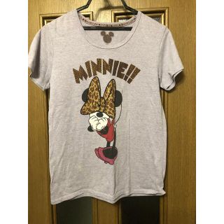 ディズニー(Disney)のTシャツ　ディズニー　ミニー　パープル　レディース　半袖(Tシャツ(半袖/袖なし))