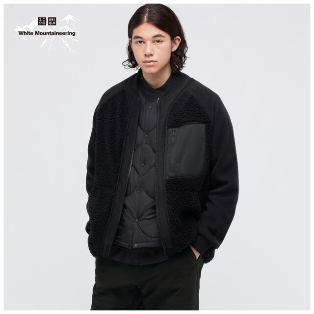 WHITE MOUNTAINEERING(ホワイトマウンテニアリング)のユニクロ × ホワイトマウンテニアリング フリースオーバーサイズジャケット　M メンズのジャケット/アウター(ブルゾン)の商品写真