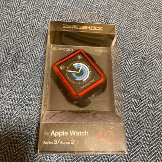 エレコム(ELECOM)のエレコム Apple Watch 42mm ZEROSHOCKケース レッド A(その他)