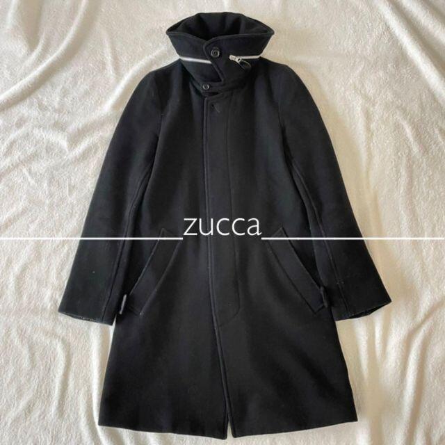 【zucca】ウール ロング コート ジップ コート ブラック S