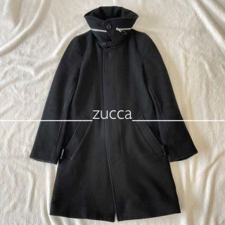 ズッカ(ZUCCa)の【zucca】ウール ロング コート ジップ コート ブラック S(ロングコート)