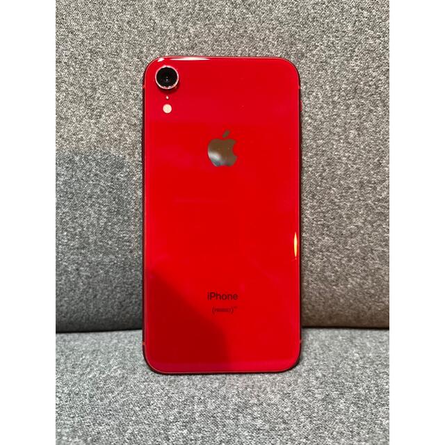 iPhone XR 64GBレッド 画面割れ有り(SIMロック解除済み)