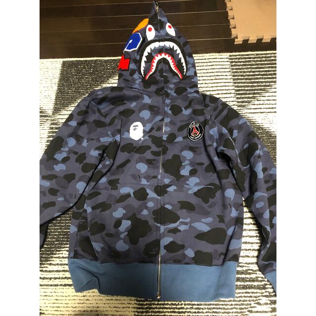 【値下げ交渉可】デッドストックbape 1993 パーカー 青白