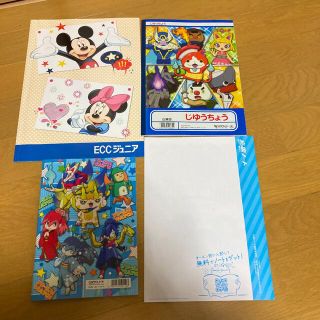 ディズニー(Disney)のノート 塗り絵 お絵かき帳 じゆうちょう 4冊セット(ノート/メモ帳/ふせん)