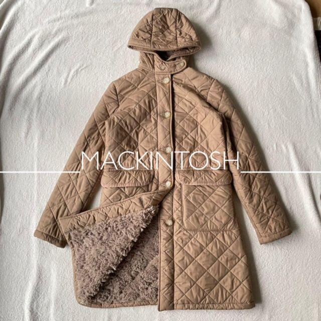 美品】MACKINTOSH キルティング ロング コート ボア ベージュ S