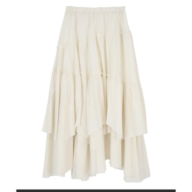 titivate(ティティベイト)のtitivate コットンティアードスカート　未使用　タグ無し 定価6589円 レディースのスカート(ロングスカート)の商品写真