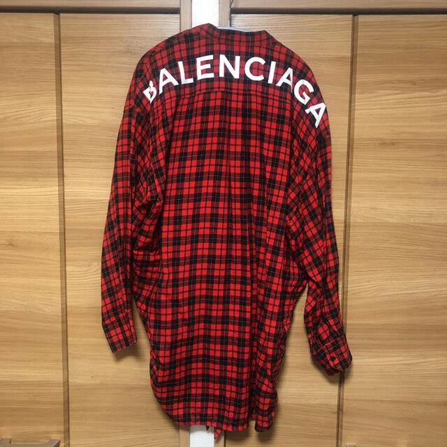 Balenciaga - Balenciaga チェックシャツ赤