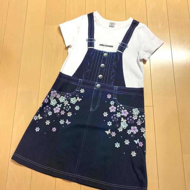 ANNA SUI mini(アナスイミニ)の【ご専用】ANNA SUImini 140【極美品】♡お花♡ キッズ/ベビー/マタニティのキッズ服女の子用(90cm~)(ワンピース)の商品写真