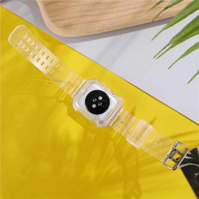 Apple Watch(アップルウォッチ)のAppleWatch クリア シリコンバンド アップルウォッチ 透明 38/40 メンズの時計(ラバーベルト)の商品写真