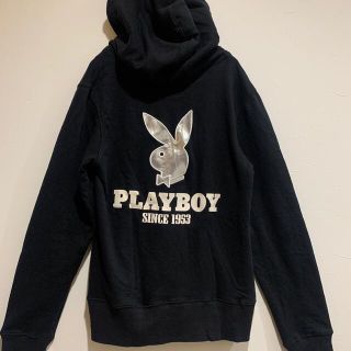 genzai ゲンザイ play boy プレイボーイ　パーカー　黒