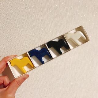 IKEA - 【IKEA】SNABBAKAT 箸置き 4色 黄 青 黒 白