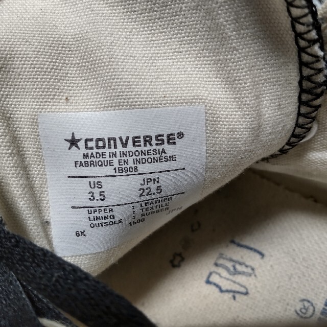 CONVERSE(コンバース)のコンバース ハイカット スニーカー オールスター レザー 本革 黒 ブラック レディースの靴/シューズ(スニーカー)の商品写真