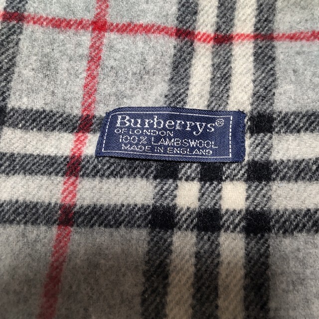 BURBERRY(バーバリー)のバーバリー マフラー ウール ノバチェック イングランド製 英国製 グレー レディースのファッション小物(マフラー/ショール)の商品写真