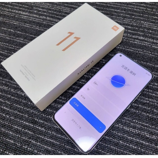 Type-Cバッテリー美品　Xiaomi Mi 11 中国版 グローバルrom ホワイト RAM8GB