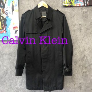 カルバンクライン(Calvin Klein)のカルバンクライン　ck ブラック　ステンカラーコート トレンチコート(ステンカラーコート)