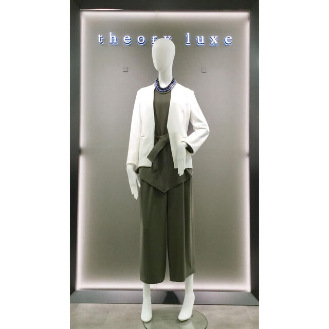 theory luxe 20SS ツイード ノーカラージャケット