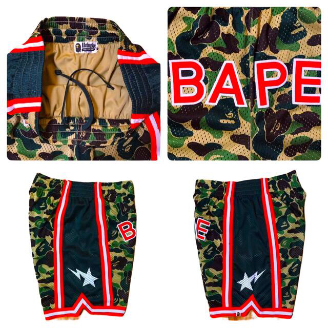 A BATHING APE(アベイシングエイプ)のAPE BAPE BASKETBALL SHORTS ショーツ ハーフパンツ メンズのパンツ(ショートパンツ)の商品写真