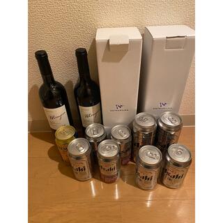 【送料込】ワイマラマ　ワイン2本、生ビールセット350ml、500ml(ワイン)