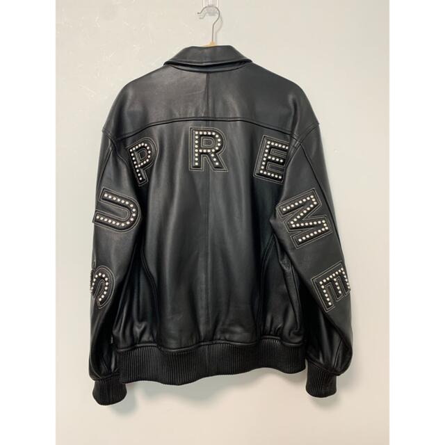 Supreme Studded Arc Logo Leather Jacket