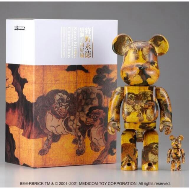 BE@RBRICK 狩野永徳　唐獅子図屏風100% ＆ 400%