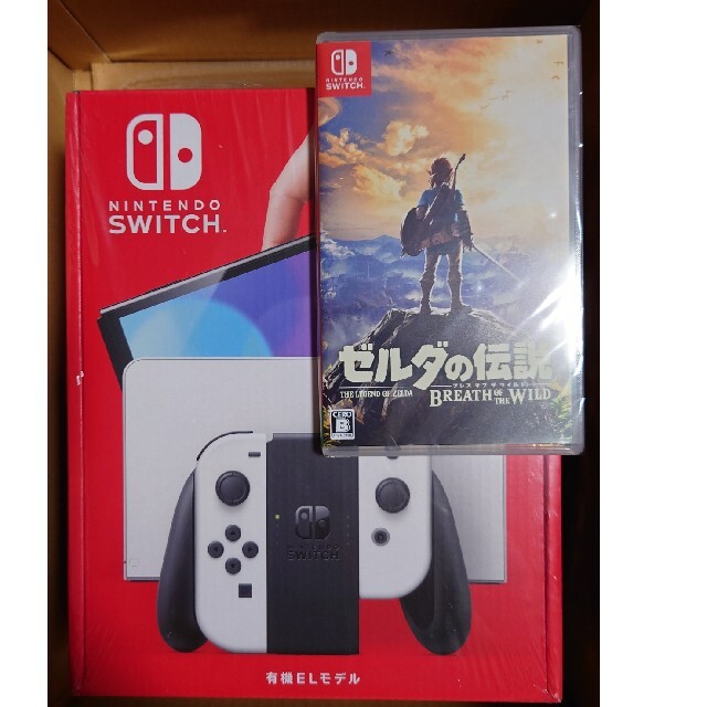 nintendo switch 有機elモデルホワイト＋ゼルダの伝説新品